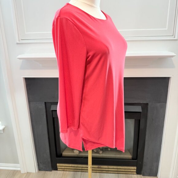 Chicoβs Ultimate Tee π Asymmetrical Hem Top β Coral Pink, Size 1 (M/L) πΈβ¨ - Picture 4 of 12